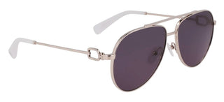 Longchamp Lo178s N Women Silver Pilot Sunglasses