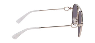 Longchamp Lo178s N Women Silver Pilot Sunglasses