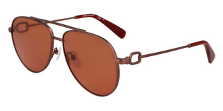 Longchamp Lo178s N Women Brown Pilot Sunglasses