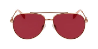 Longchamp Lo178s N Women Rose Gold Pilot Sunglasses