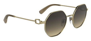Longchamp Lo179s N Women Gold Geometric Sunglasses