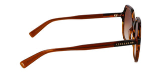 Longchamp Lo760s Unisex Brown Geometric Sunglasses