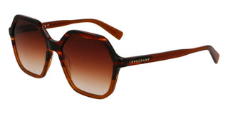 Longchamp Lo760s Unisex Brown Geometric Sunglasses