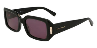 Longchamp Lo765s N Women Black Rectangle Sunglasses
