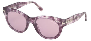 Tom Ford LOU FT 0741 unisex Violet Cat Eye Sunglasses