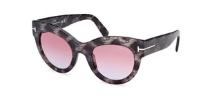 Tom Ford LUCILLA FT 1063 women Havana Cat Eye Sunglasses