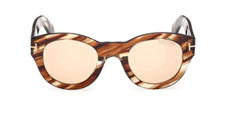 Tom Ford Lucinda Ft1212 Unisex Havana Round Sunglasses