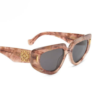 LOEWE Anagram LW40160I women Brown Geometric Sunglasses