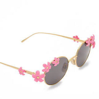 LOEWE Signature LW40173U women Gold Oval Sunglasses