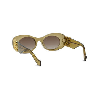 Loewe Anagram Lw40175u Women Green Oval Sunglasses