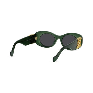 LOEWE Anagram LW40175U women Green Oval Sunglasses