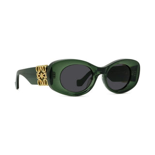 LOEWE Anagram LW40175U women Green Oval Sunglasses