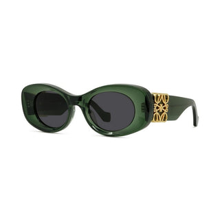 LOEWE Anagram LW40175U women Green Oval Sunglasses