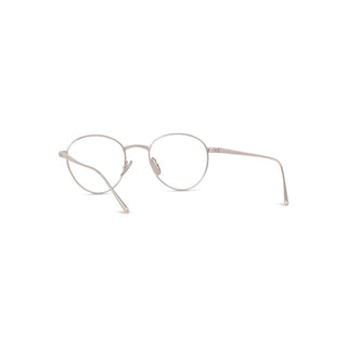 LOEWE Slim LW50087U men Silver Round Eyeglasses