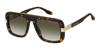 Marc Jacobs MARC 670/S men Havana Geometric Sunglasses