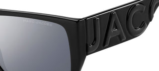 Marc Jacobs Marc Logo 096/s Unisex Black Rectangle Sunglasses