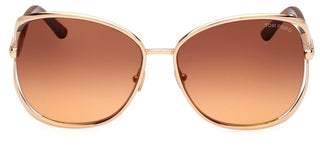 Tom Ford MARTA FT 1091 women Gold Round Sunglasses
