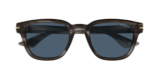 Montblanc MB0302S men Havana Squared Sunglasses