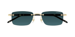 Montblanc MB0344S men Gold Squared Sunglasses