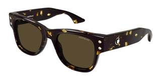 Montblanc MB0381S men Havana Squared Sunglasses