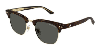 Montblanc MB0382S men Havana Squared Sunglasses