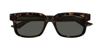 Montblanc MB0383S men Havana Squared Sunglasses