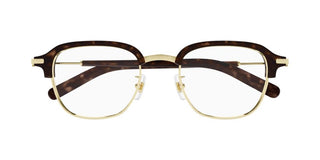 Montblanc MB0390O men Havana Squared Eyeglasses