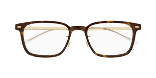 Montblanc MB0394ON men Havana Squared Eyeglasses