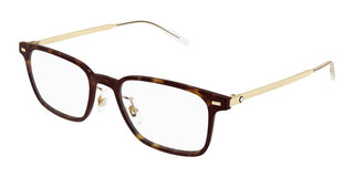 Montblanc MB0394ON men Havana Squared Eyeglasses