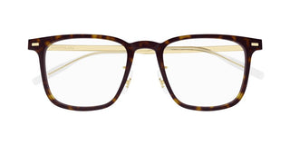 Montblanc MB0395ON men Havana Squared Eyeglasses