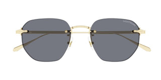 Montblanc MB0405S men Gold Round Sunglasses