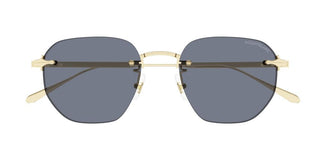 Montblanc MB0405S men Gold Round Sunglasses