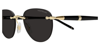 Montblanc MB0412S men Gold Round Sunglasses