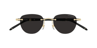 Montblanc MB0412S men Gold Round Sunglasses