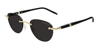 Montblanc MB0412S men Gold Round Sunglasses