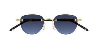 Montblanc MB0412S men Gold Round Sunglasses