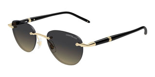 Montblanc Mb0412s Men Gold Round Sunglasses