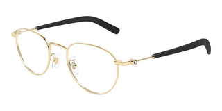 Montblanc MB0423O men Gold Round Eyeglasses