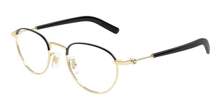 Montblanc MB0423O men Gold Round Eyeglasses