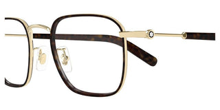 Montblanc MB0424O men Gold Squared Eyeglasses