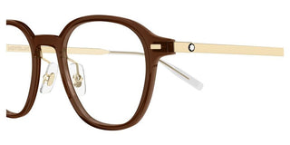 Montblanc MB0427O men Brown Round Eyeglasses