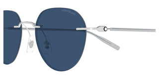 Montblanc MB0428S men Silver Round Sunglasses