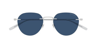 Montblanc MB0428S men Silver Round Sunglasses