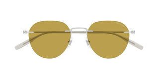 Montblanc MB0428S men Silver Round Sunglasses