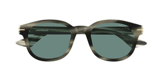 Montblanc MB0435S men Havana Round Sunglasses