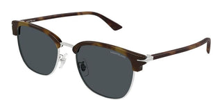 Montblanc Mb0439sa Men Havana Squared Sunglasses