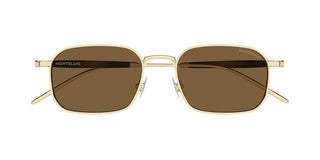 Montblanc MB0441S men Gold Squared Sunglasses