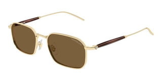 Montblanc MB0441S men Gold Squared Sunglasses