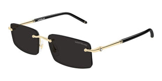 Montblanc MB0443S men Gold Squared Sunglasses