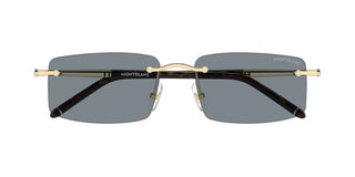 Montblanc MB0443S men Gold Squared Sunglasses